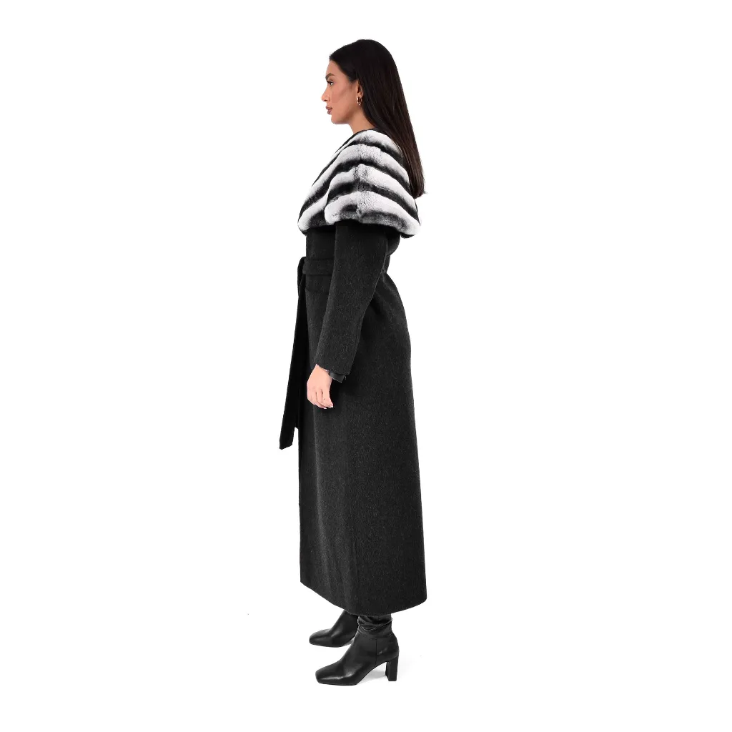 7 - cashmer with rex rabbit cape style 1-38 135cm Black 3.webp