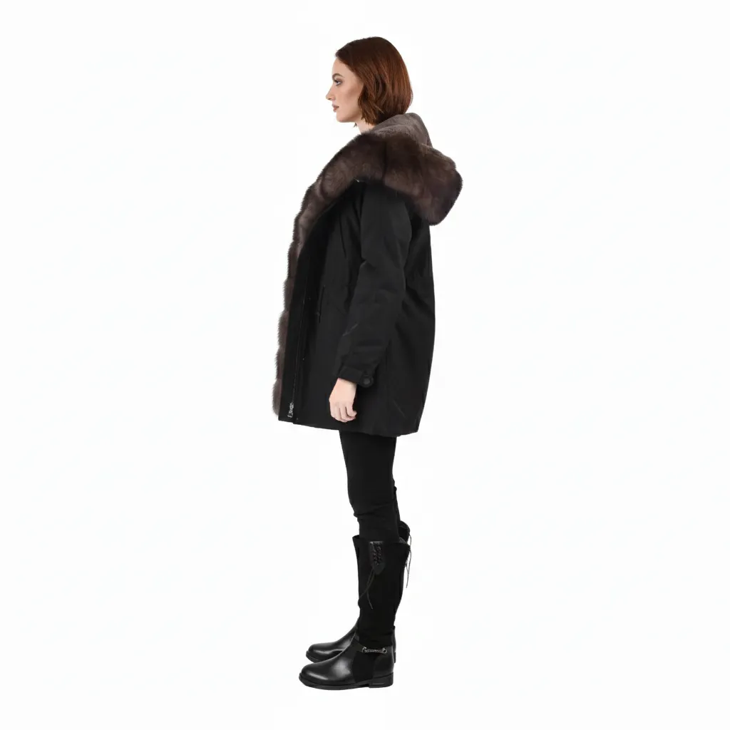 1 - RAINCOAT Black WITH REX RABBIT 80CM 3.webp