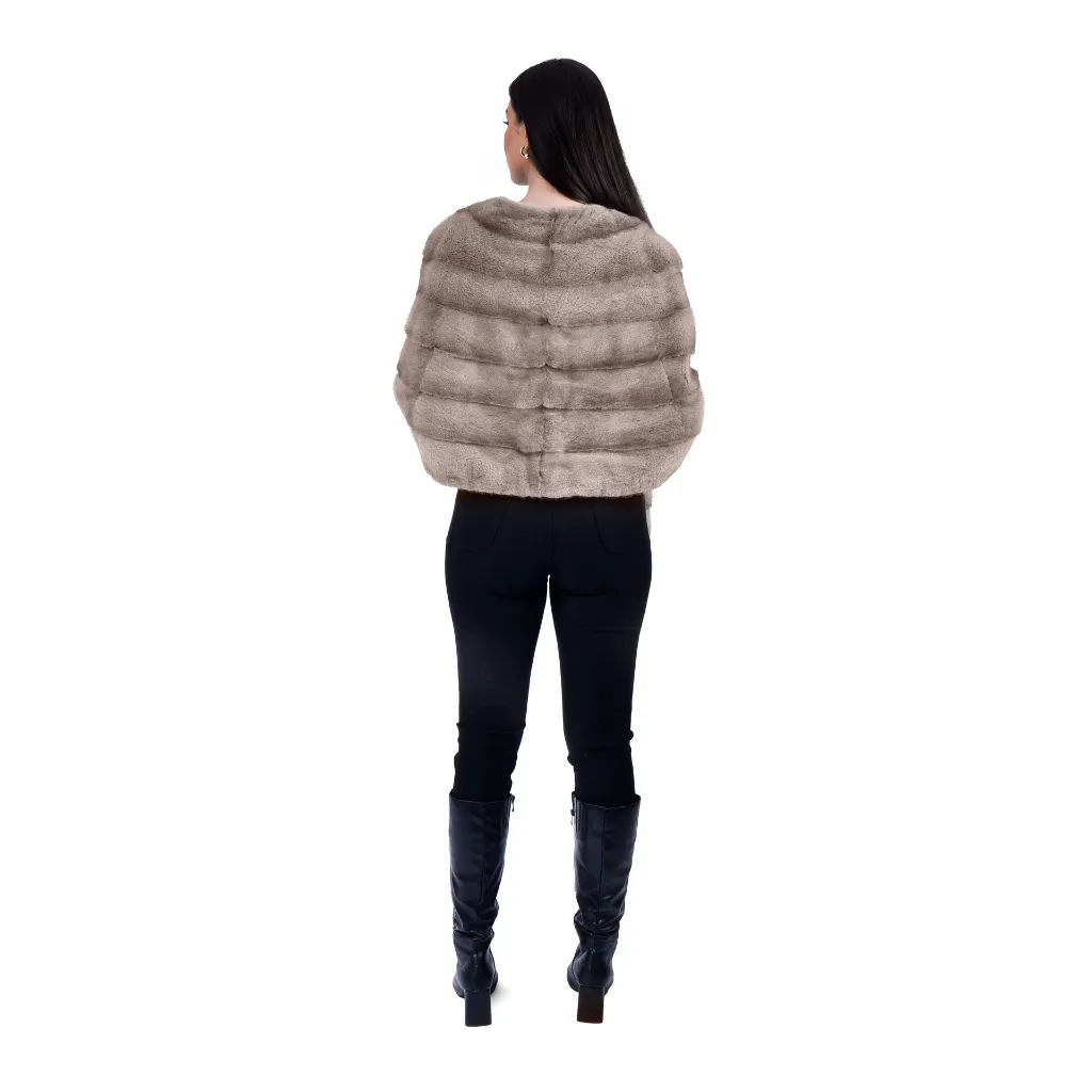 2 - Mink long front cape - Champain 2.webp