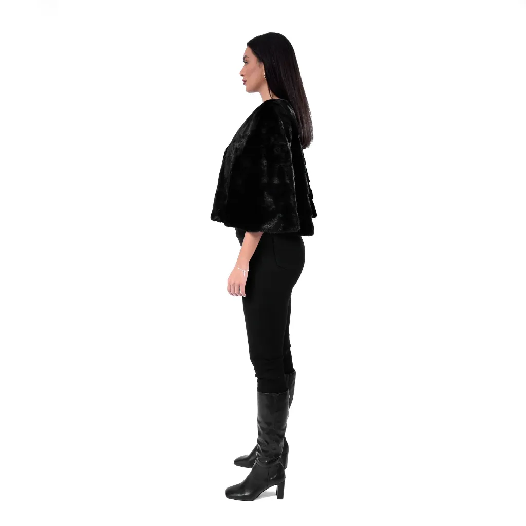 1 - Mink stole cape Black 3.webp