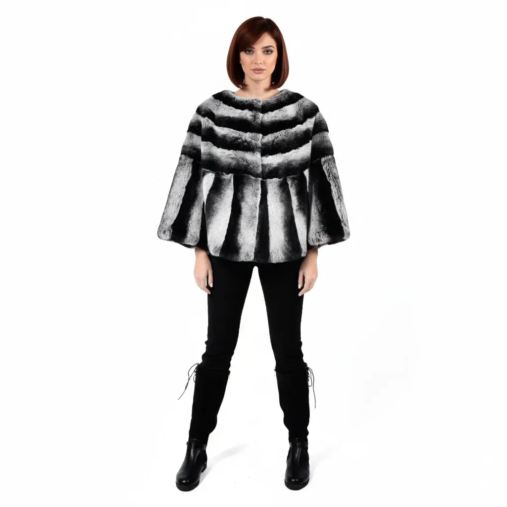 [8001616] Rex Rabbit Queen Cape (BLACK)