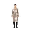 Cashmere with Wool and Rex Rabbit Fur - Straight Line Fur 100cm