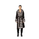 Cashmere with Wool and Rex Rabbit Fur - Straight Line Fur 100cm
