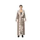 Cashmere with Wool and Rex Rabbit Fur - Straight Line Fur 135cm
