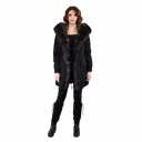 Raincoat Jacket With Fox and Rex Rabbit Fur 90cm