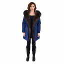 جاكيت مطري القلبه  فرو الثعلب والبطانه  فرو الارنب  الطول 90 cm