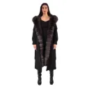 Raincoat Jacket With Fox and Rex Rabbit Fur 120cm