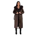 جاكيت مطري القلبه  فرو الثعلب والبطانه  فرو الارنب  الطول 120 cm