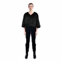 Stole Cape With Mink and Rex Rabbit Fur 55cm- 1-53A
