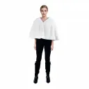 Stole Cape With Mink and Rex Rabbit Fur 55cm- 1-53B