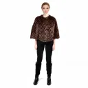 Queen Cape With Mink and Rex Rabbit Fur 55cm- 1-54B
