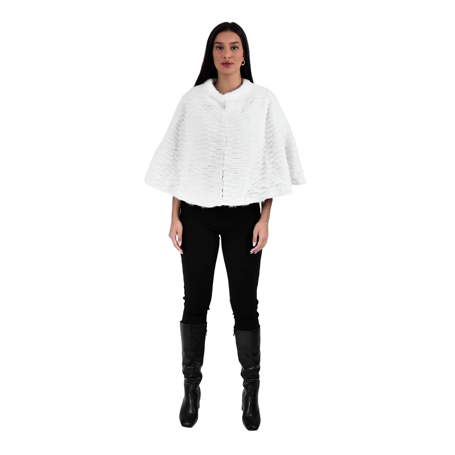 Queen Cape With Mink and Rex Rabbit Fur 55cm- 1-54A