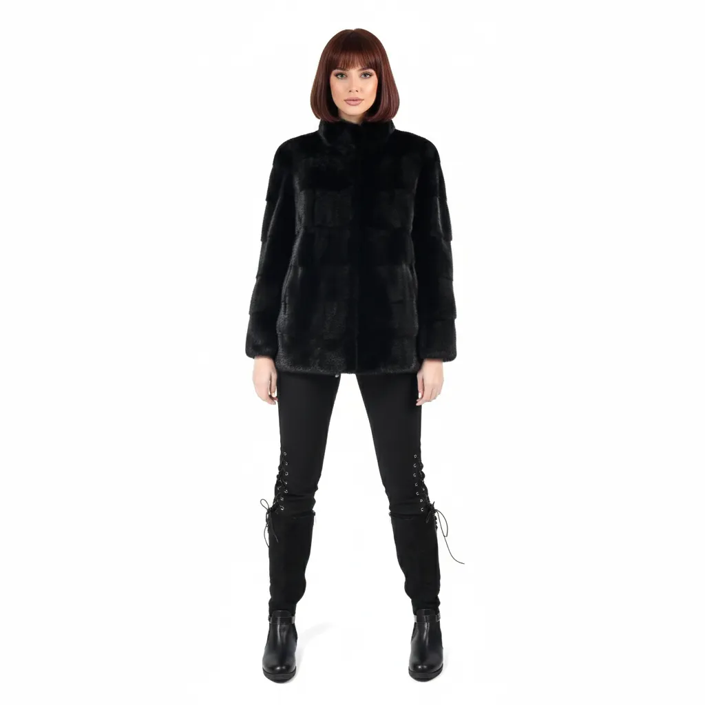 Jacket With Mink Fur 70cm