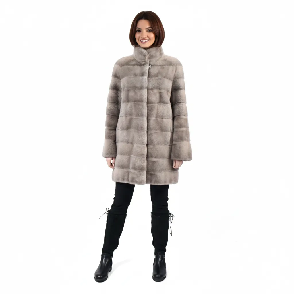 Jacket With Mink Fur 85cm