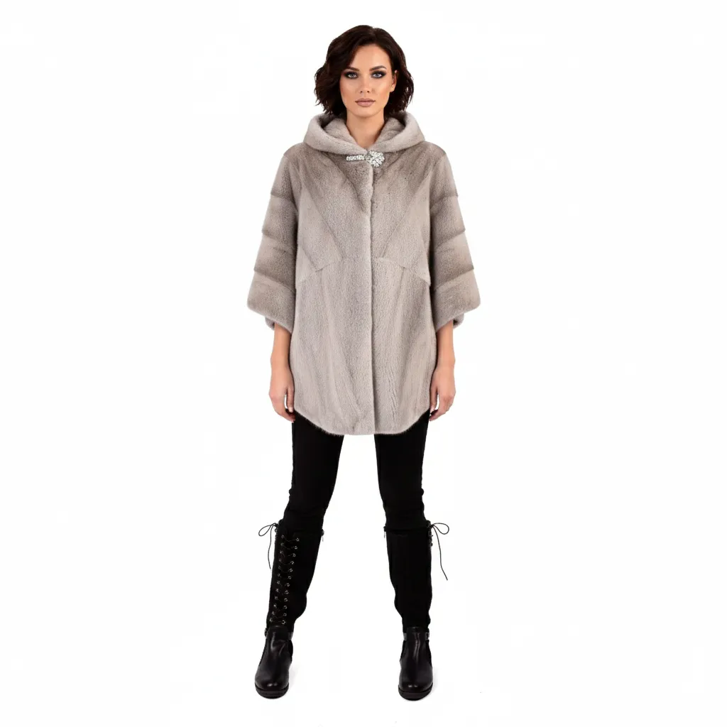 Mink Cape With Gems