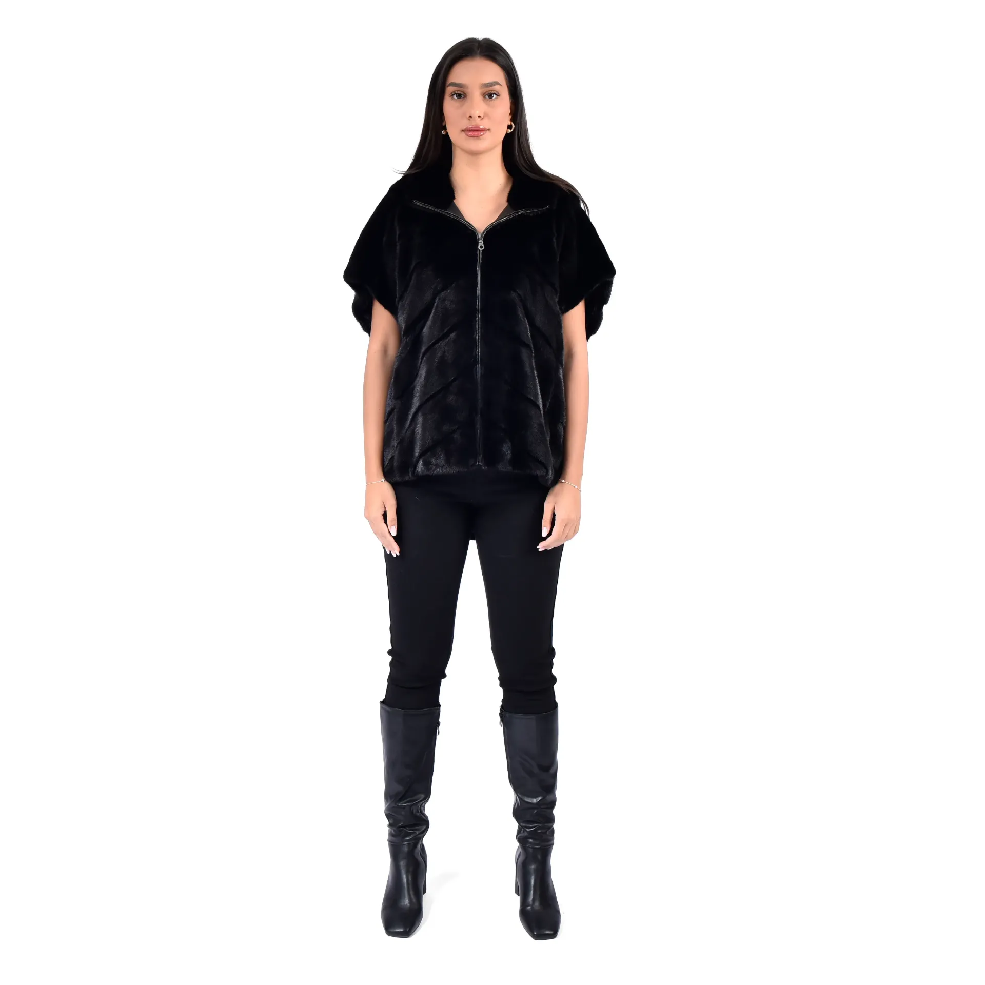 Mink Cape with Pocket 55 cm
