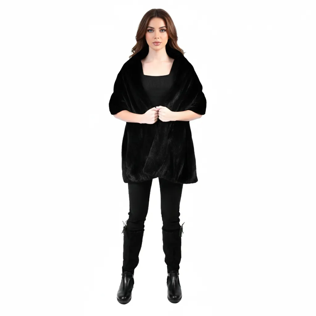 Scarft With Mink Fur 40cm-180cm