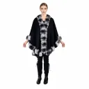 Cashmere Cape With Chinchilla Fur 80cm