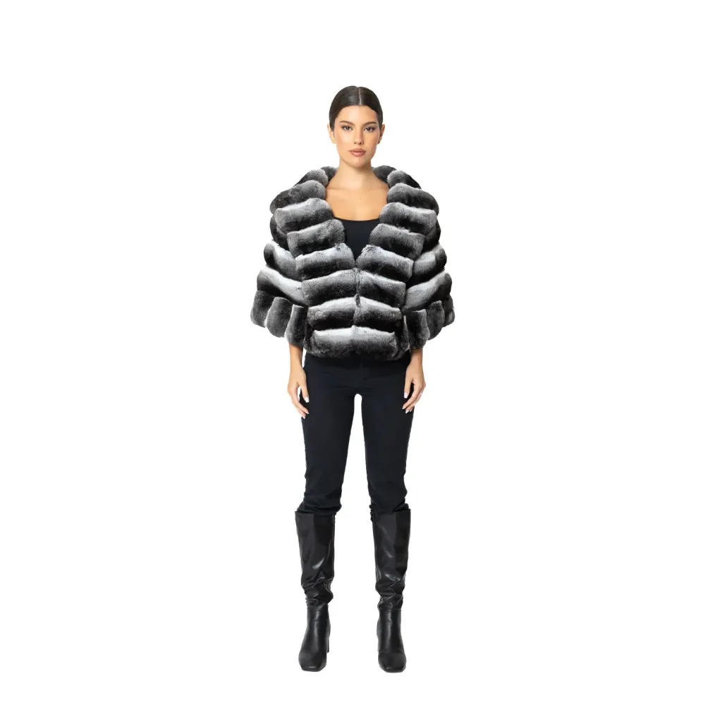 Cape V-Shape Line With Chinchilla Fur