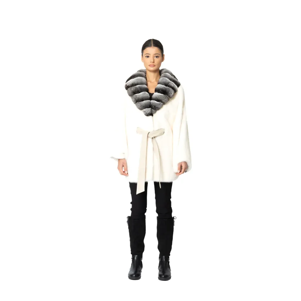 [700351] Cape With Mink And Chinchilla Fur