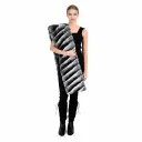 Scarf With Chinchilla Fur - 90 cm - A