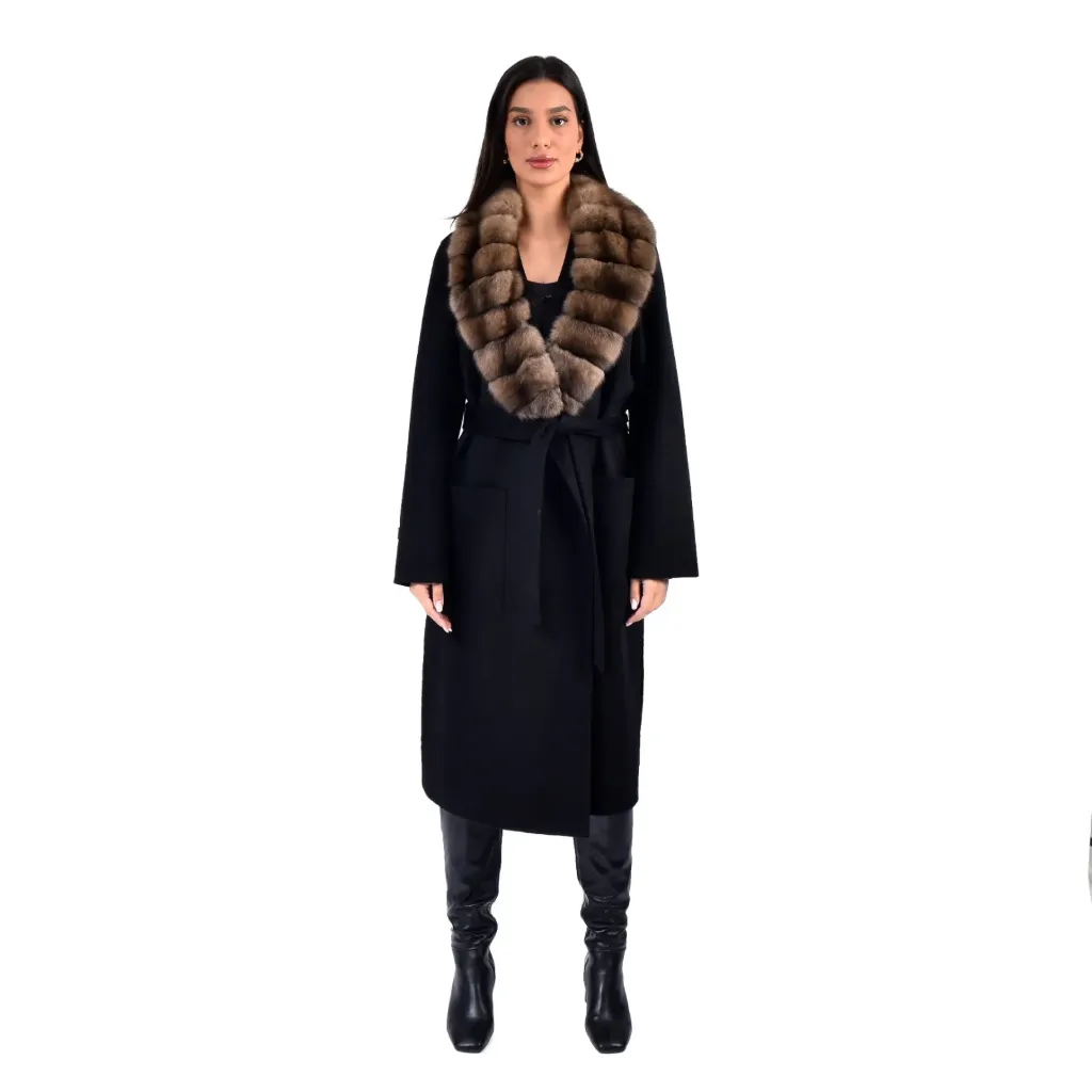 [30051] Cashmere Jacket With Sable Fur - 110 cm