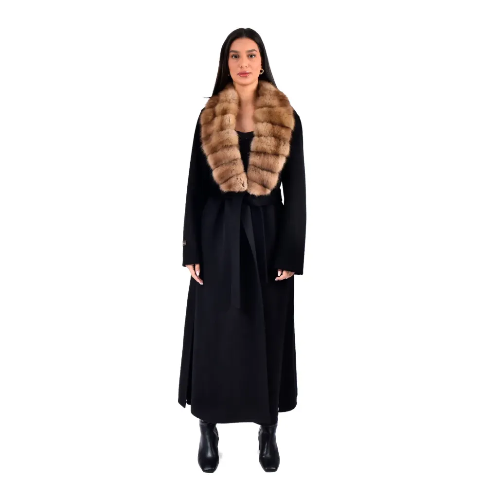 [30053] Cashmere Jacket With Sable Fur - 135 cm