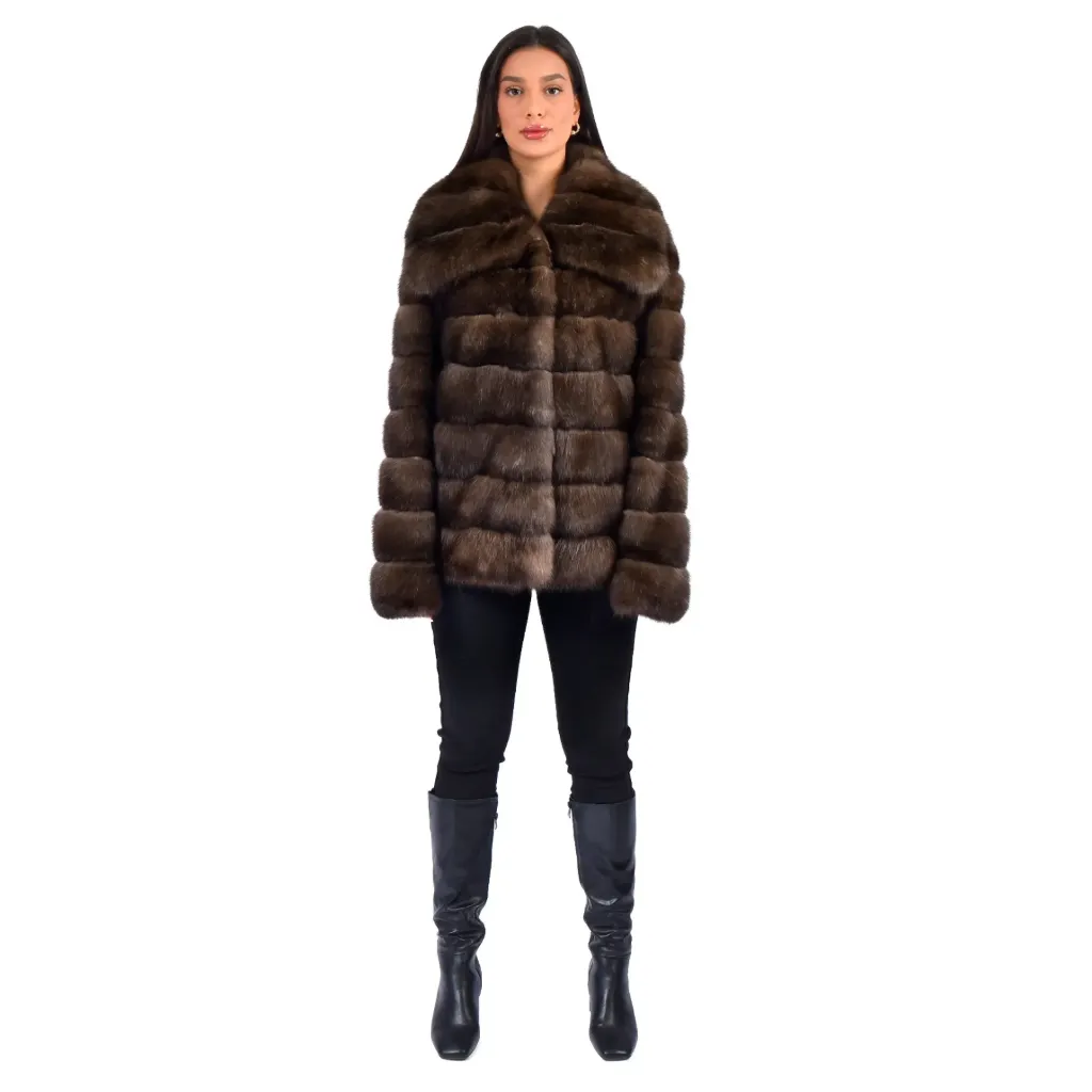 [30064] Jacket With Big Collar and Sable Fur - Classic - 70 cm