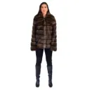 Jacket With Big Collar and Sable Fur - Classic - 70 cm