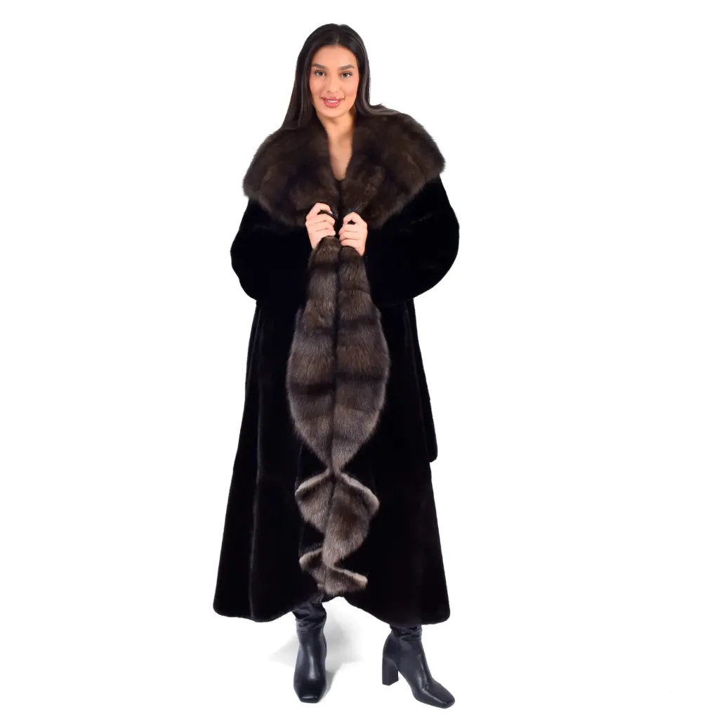 [30047] Jacket with Sable and Mink Fur - 135 cm