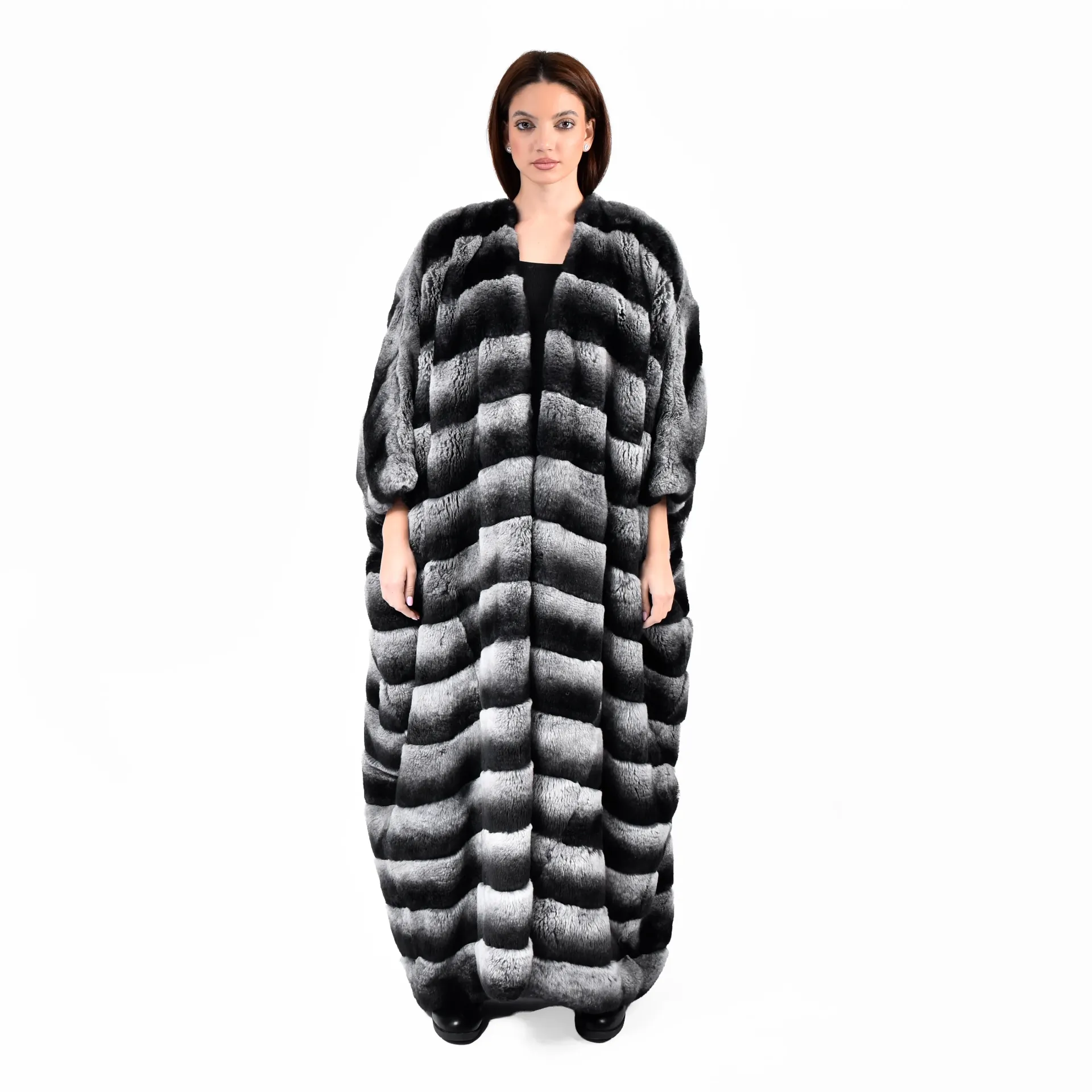 Bisht With Rex Rabbit 135cm