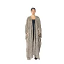 BISHT WITH MINK AND REX RABBIT FUR  135cm