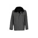 Fabric Jacket With Cotton Lining and High Neck With Rex Rabbit  - 026