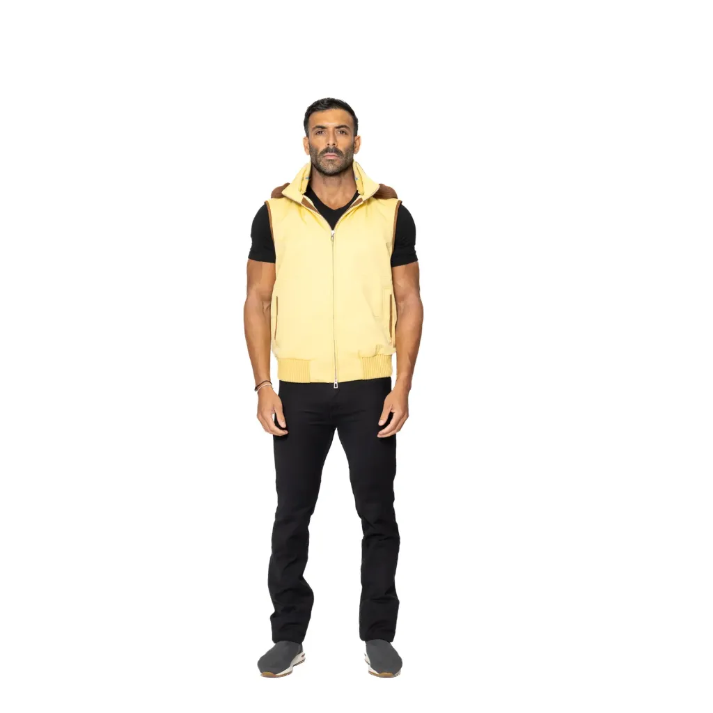 Raincoat Vest With Cotton Lining And hood With Fur Rex Rabbit - 031