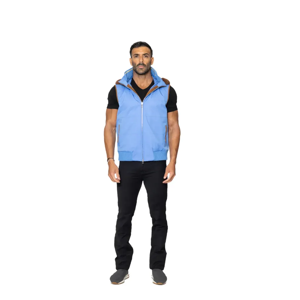 Raincoat Vest With Cotton Lining And hood With Fur Rex Rabbit - 031