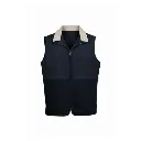 Fabric Vest  With Polyester Lining And High Neck With Fur Rex Rabbit - 006