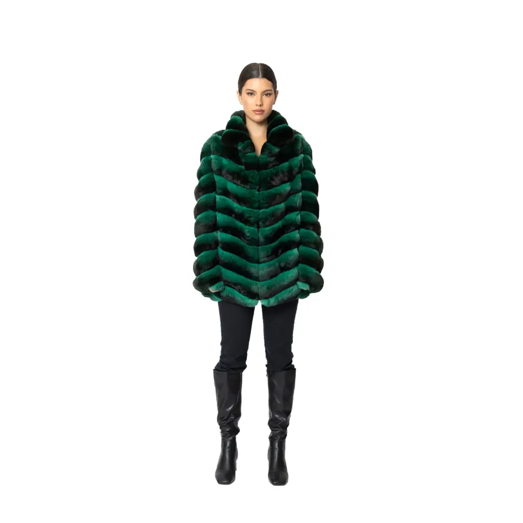 Jacket With Chinchilla Fur - Classic - 70cm