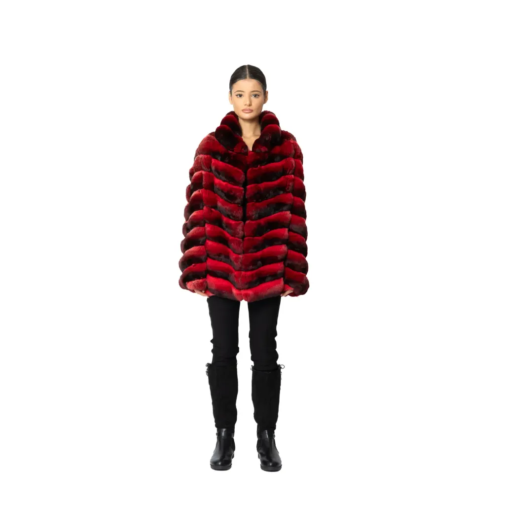 Jacket With Chinchilla Fur - Classic - 70cm
