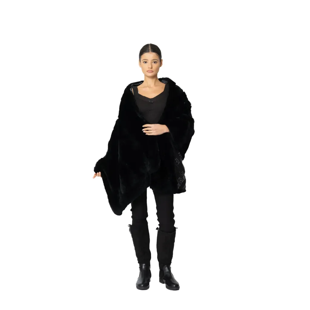 [800874] Rex Rabbit - Scarf 60cm - 180cm (BLACK FULL)