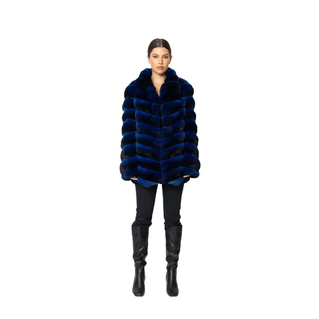 Jacket With Chinchilla Fur - Classic - 70cm