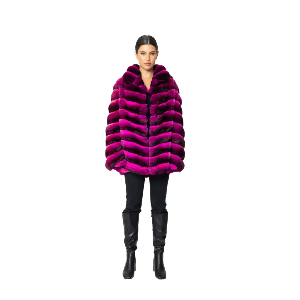 Jacket With Chinchilla Fur - Classic - 70cm