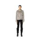 Jacket with Mink and Rex Rabbit Fur 55cm -  TP1187-1