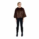 Queen Cape With Mink and Rex Rabbit Fur 55cm- 1-54A