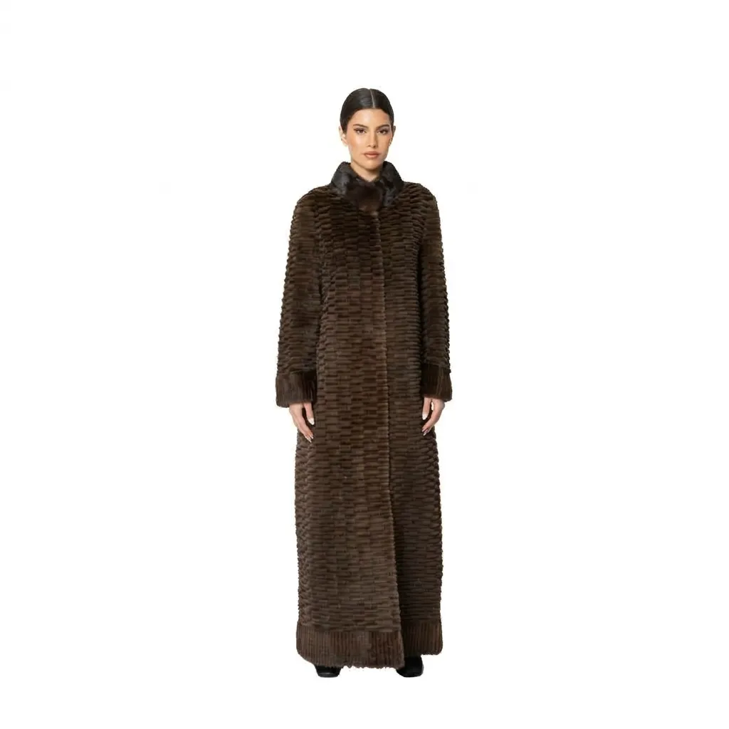 Jacket with Mink and Rex Rabbit Fur 135cm - 5477-L