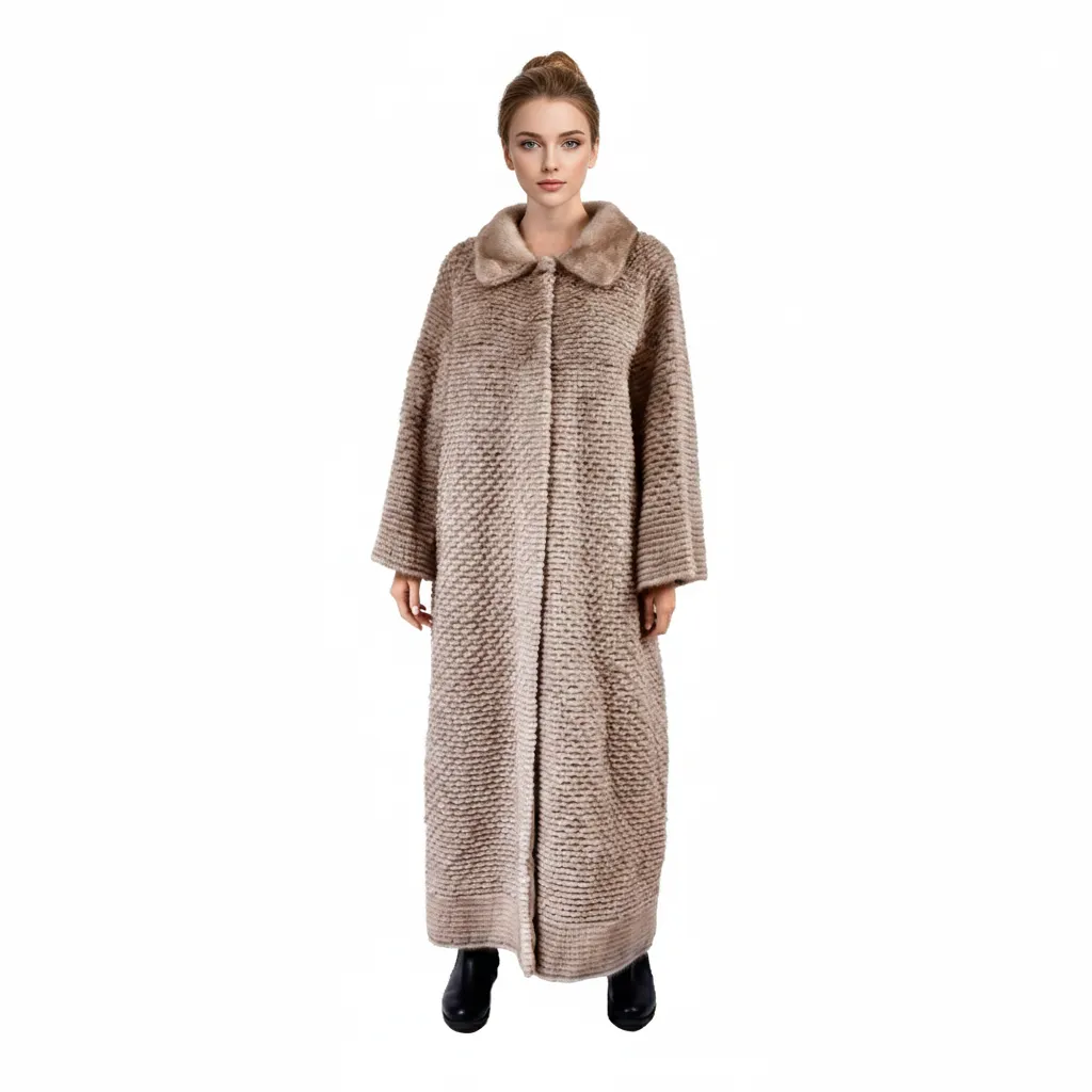 Jacket with Mink and Rex Rabbit Fur 135cm - TP1187-B