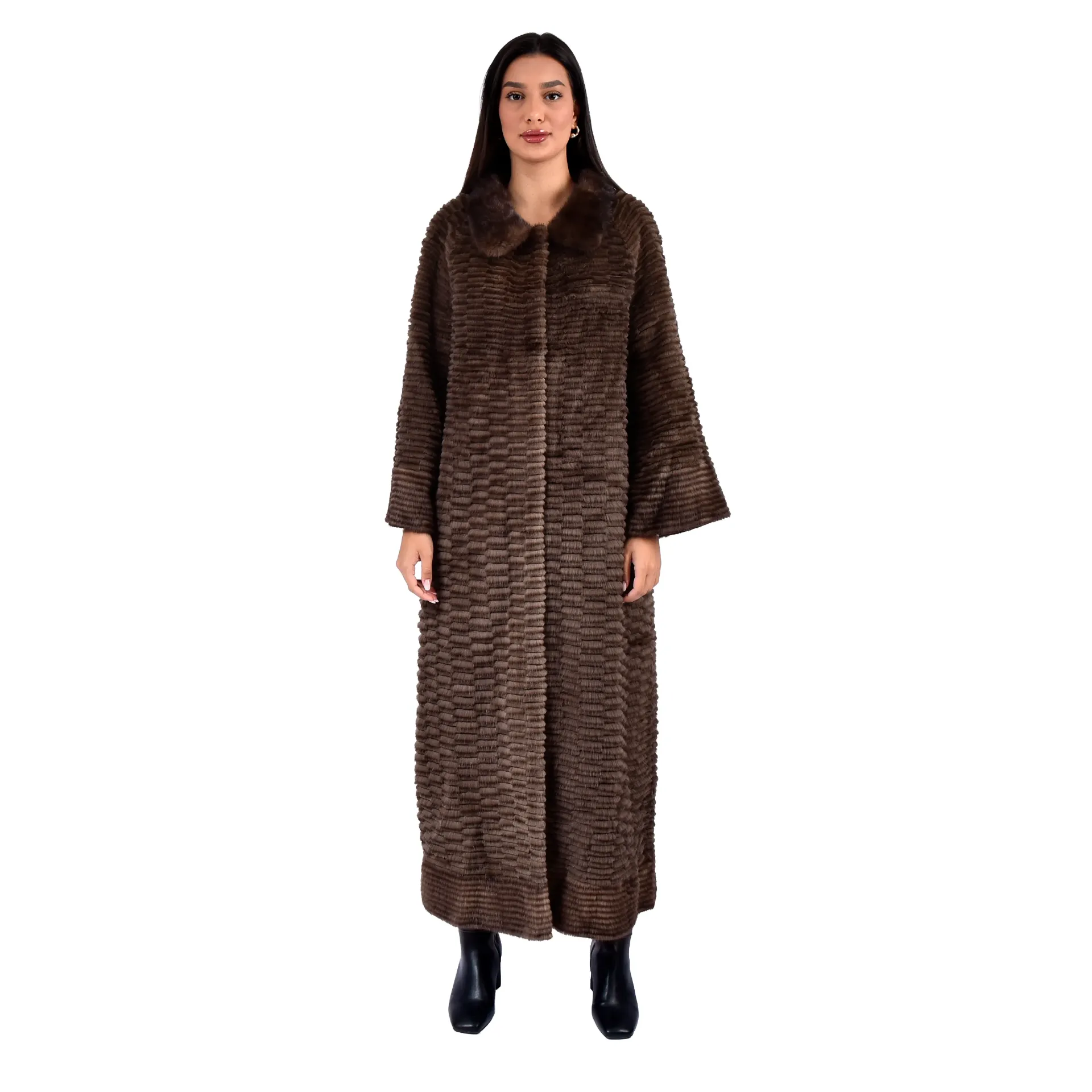 Jacket with Mink and Rex Rabbit Fur 135cm - TP1187-A