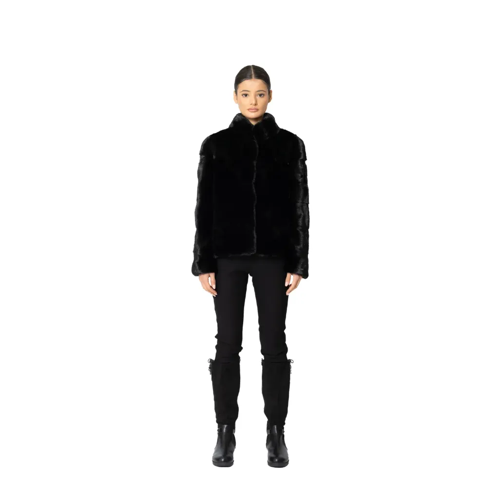 Jacket With Mink Fur 55cm