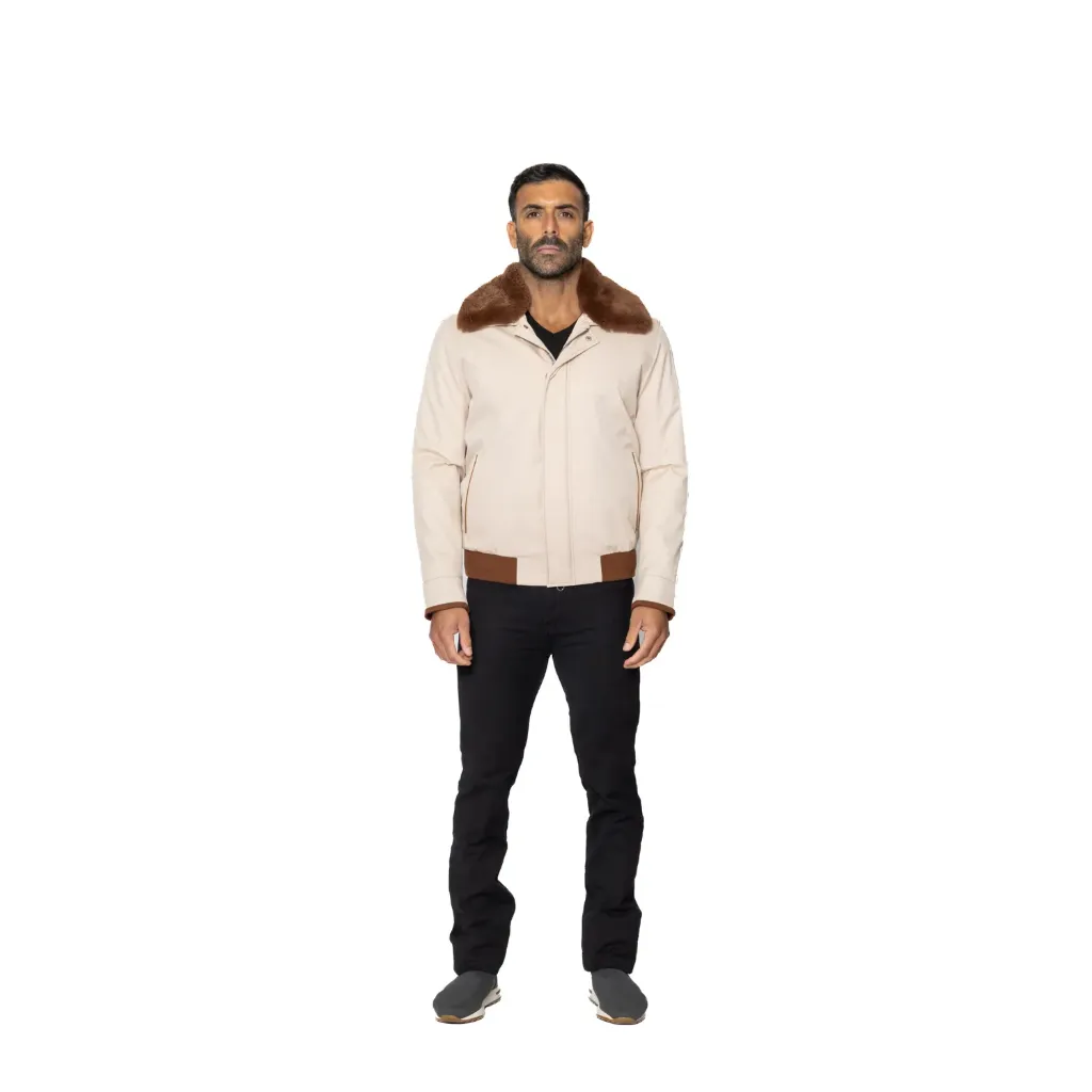 Raincoat Jacket With Rex Rabbit Fur - 011