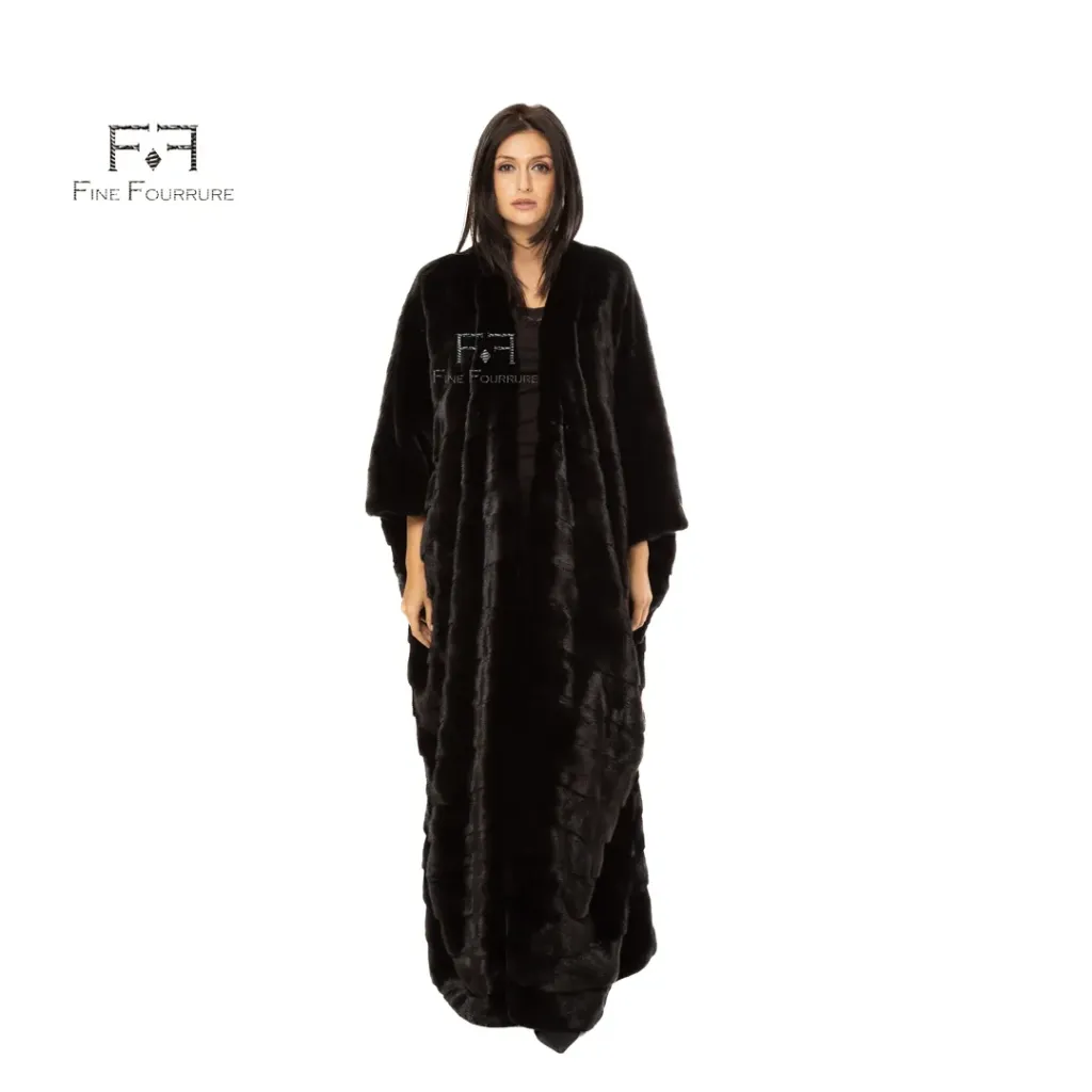 BISHT WITH MINK FUR- C CUT -  135cm