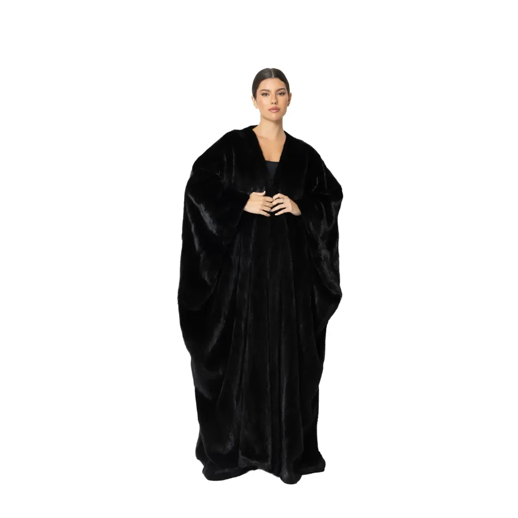 BISHT WITH MINK FUR- B CUT -  135cm
